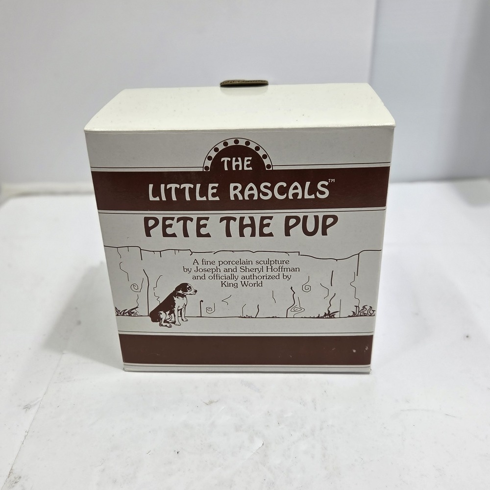 1995 The Little Rascals Pete The Pup Porcelain Figurine Hamilton COA VTG HTF